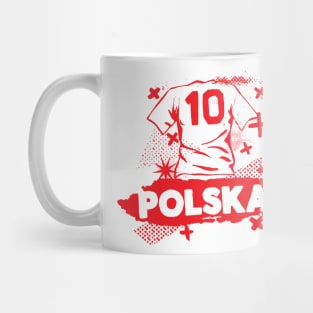 Vintage Polish Football // Retro Grunge Poland Soccer Mug